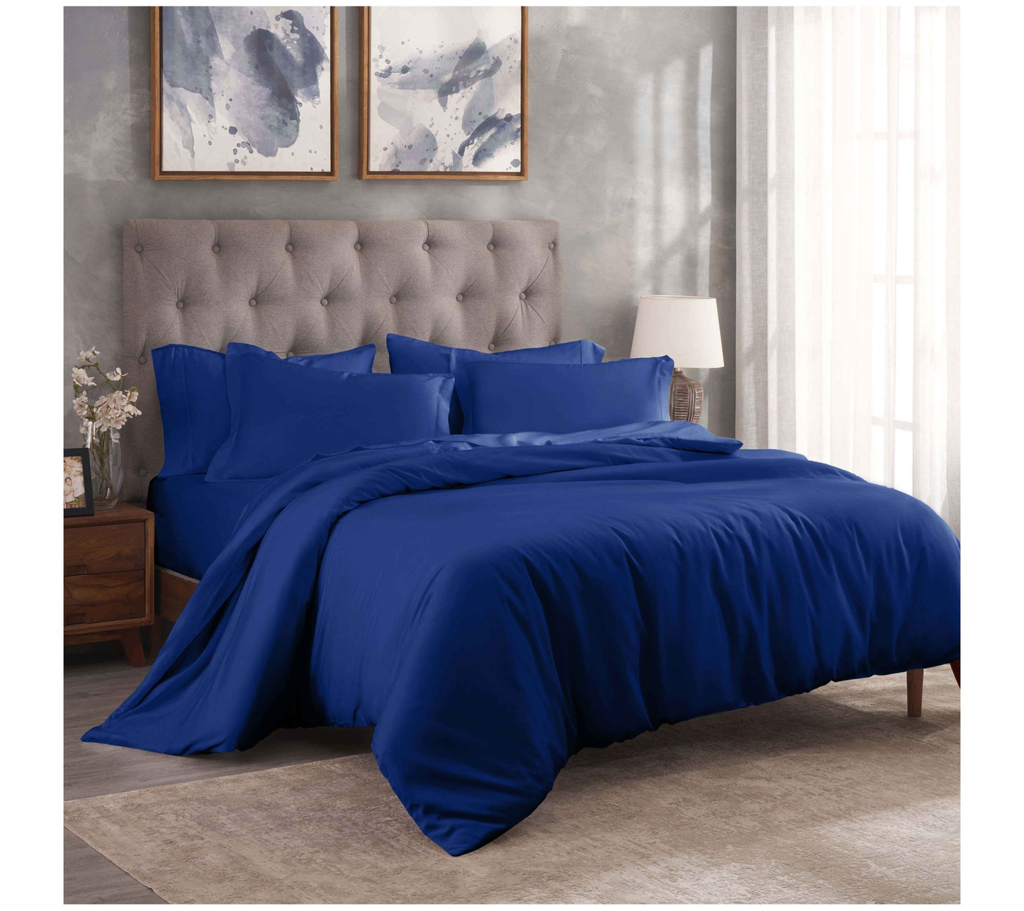 Superior 300-TC Modal Solid Duvet Cover Set, King/Cal.King