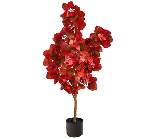 Nearly Natural 4' Autumn Pomegranate Artificial  Tree