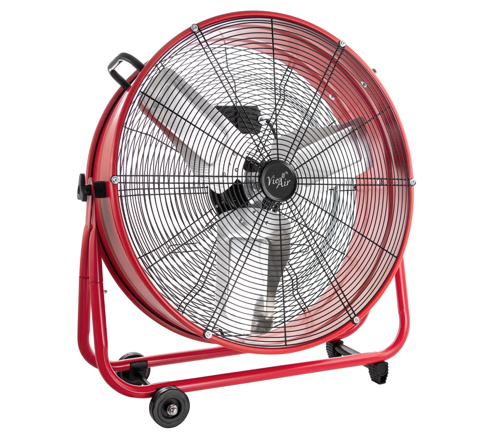 Vie Air 24 Inch Commercial Floor Drum Fan in Re
