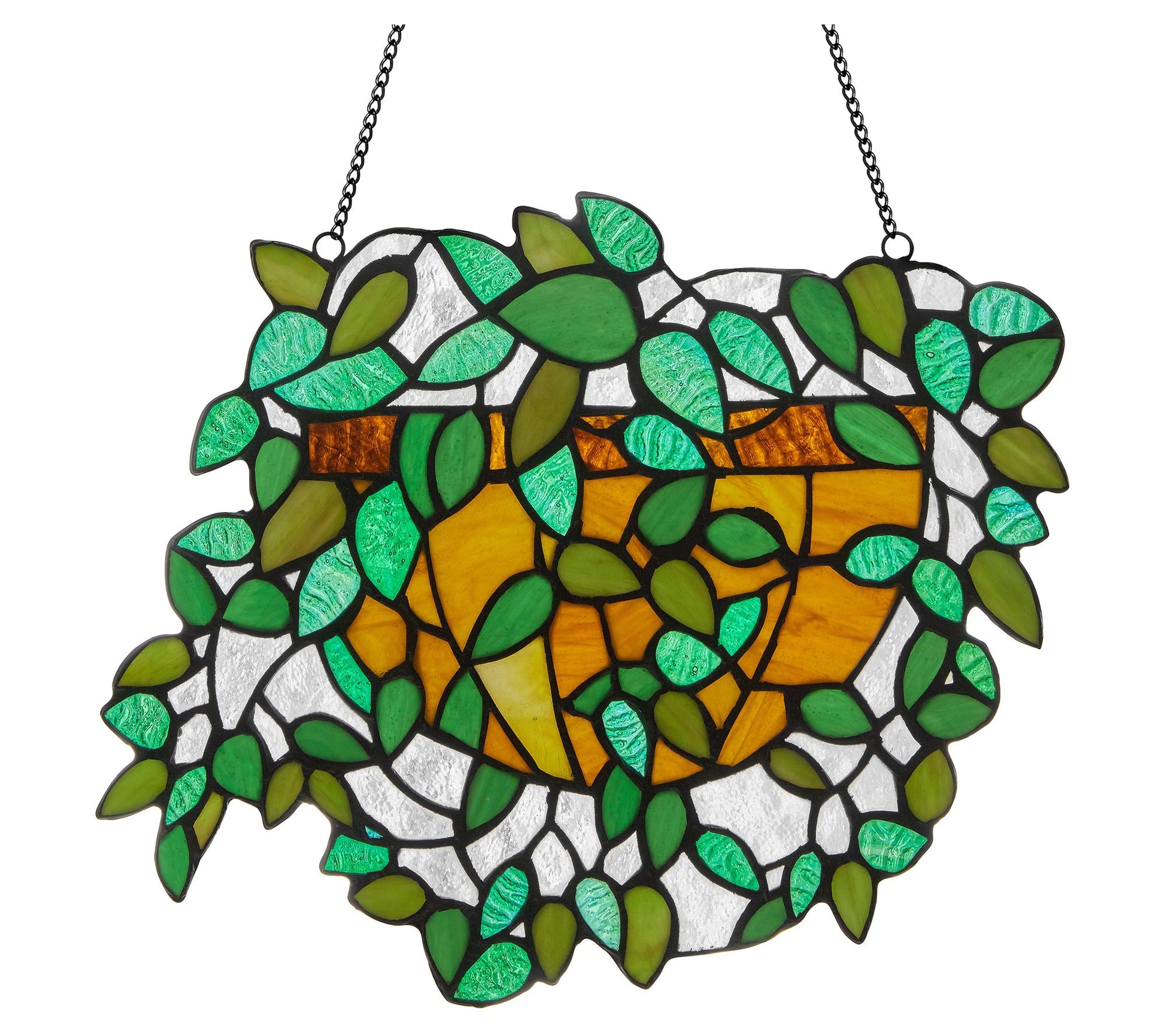 River of Goods 13"W Hanging Plant Stained GlassWindow Panel