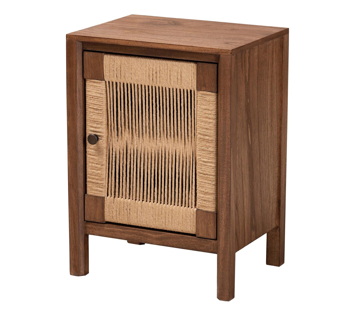 bali & pari Holitz Walnut Brown Bayur Wood Nightstand