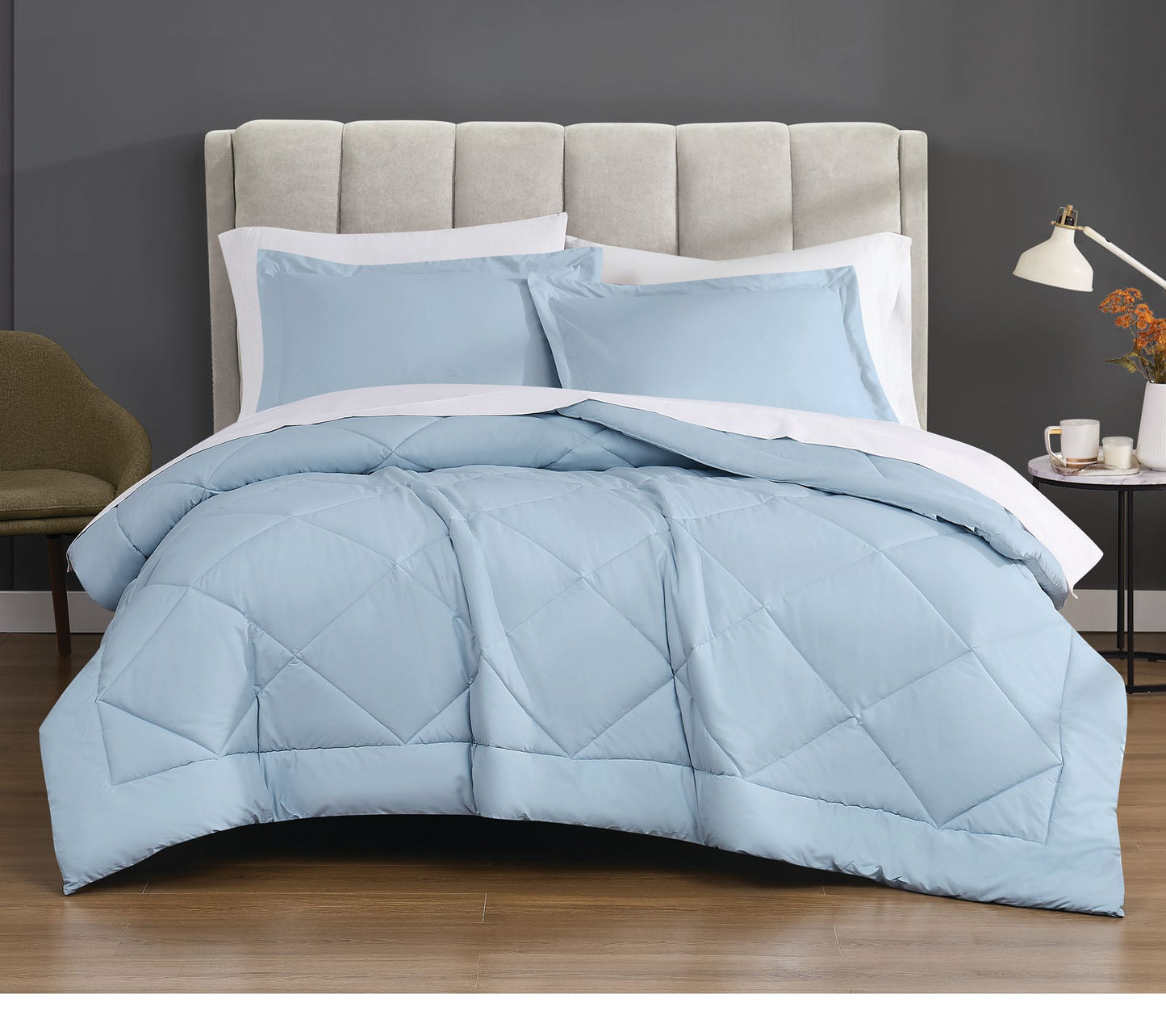 Cannon Solid Percale Full/Queen 3-Piece Comforter Set