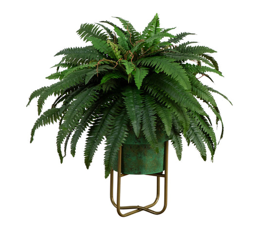 Nearly Natural 31" Artificial Boston Fern in Planter