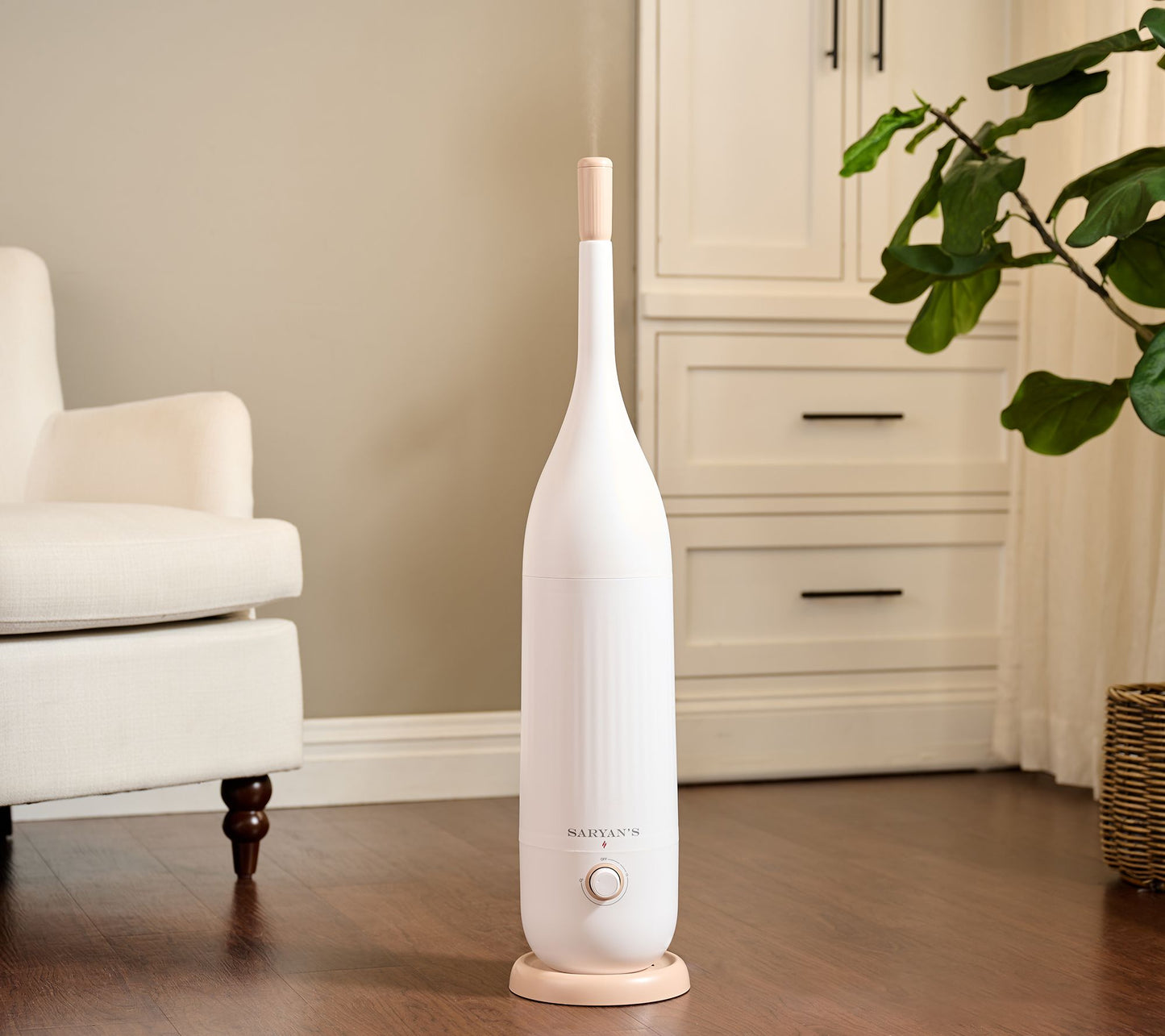 Saryan's 1.3 Gal Decorative Top Fill Ultrasonic Humidifier