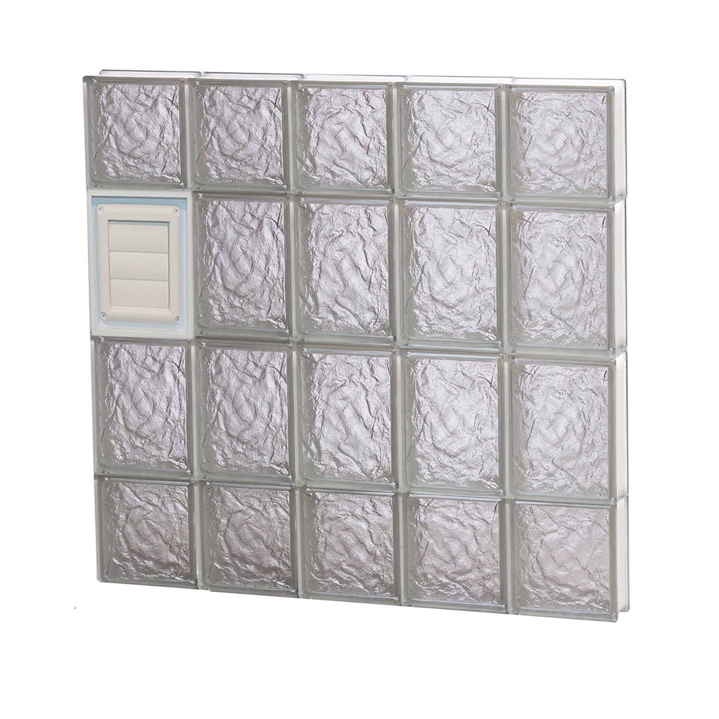 REDI2SET Ice Glass 28-3/4-in x 27-in Frameless Replacement Dryer vent Glass Block Window