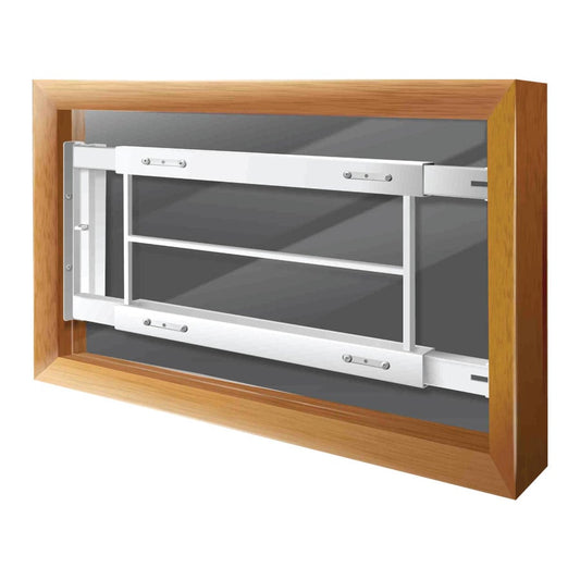 Mr. Goodbar C 21-in x 12-in White Steel Adjustable Window Security Bar S202 C 21-28