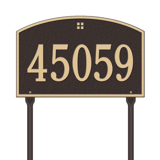 Whitehall 9-1/2-in H x 15-in W Bronze/Gold Aluminum Address Plaque 1177OG