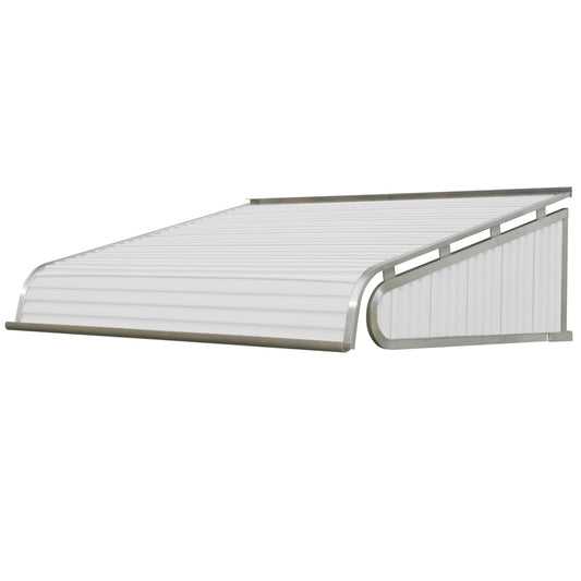 NuImage Awnings 1500 60-Inches Wide x 30-Inches Projection x 13-Inches Height Metal White Solid Fixed Door Awning