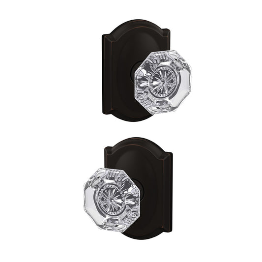 Schlage Custom Alexandria- Camelot Aged Bronze Interior Bed/Bath Hall/Closet Combined Door Knob FC21 ALX 716 CAM