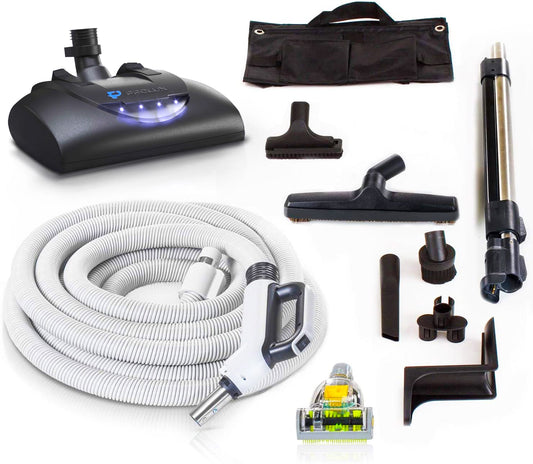 Prolux 11-Piece Vacuum Attachment Kit with Telescopic Wand, Crevice Tool, Upholstery Brush, and Storage Caddy - Compatible with Electrolux, Hoover, Beam PL35