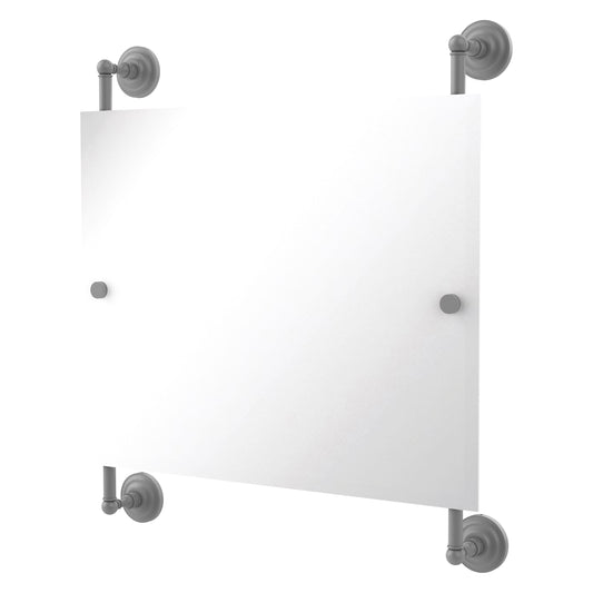 Allied Brass Prestige Que New 26-in x 29-in Beveled Frameless Rectangle Bathroom Vanity Mirror ( Matte Gray )