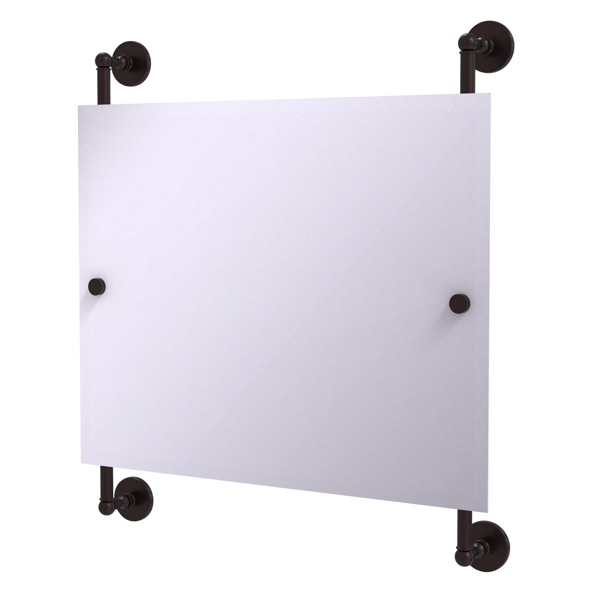 Allied Brass Prestige Skyline 26-in x 29-in Beveled Frameless Rectangle Bathroom Vanity Mirror ( Antique Bronze )
