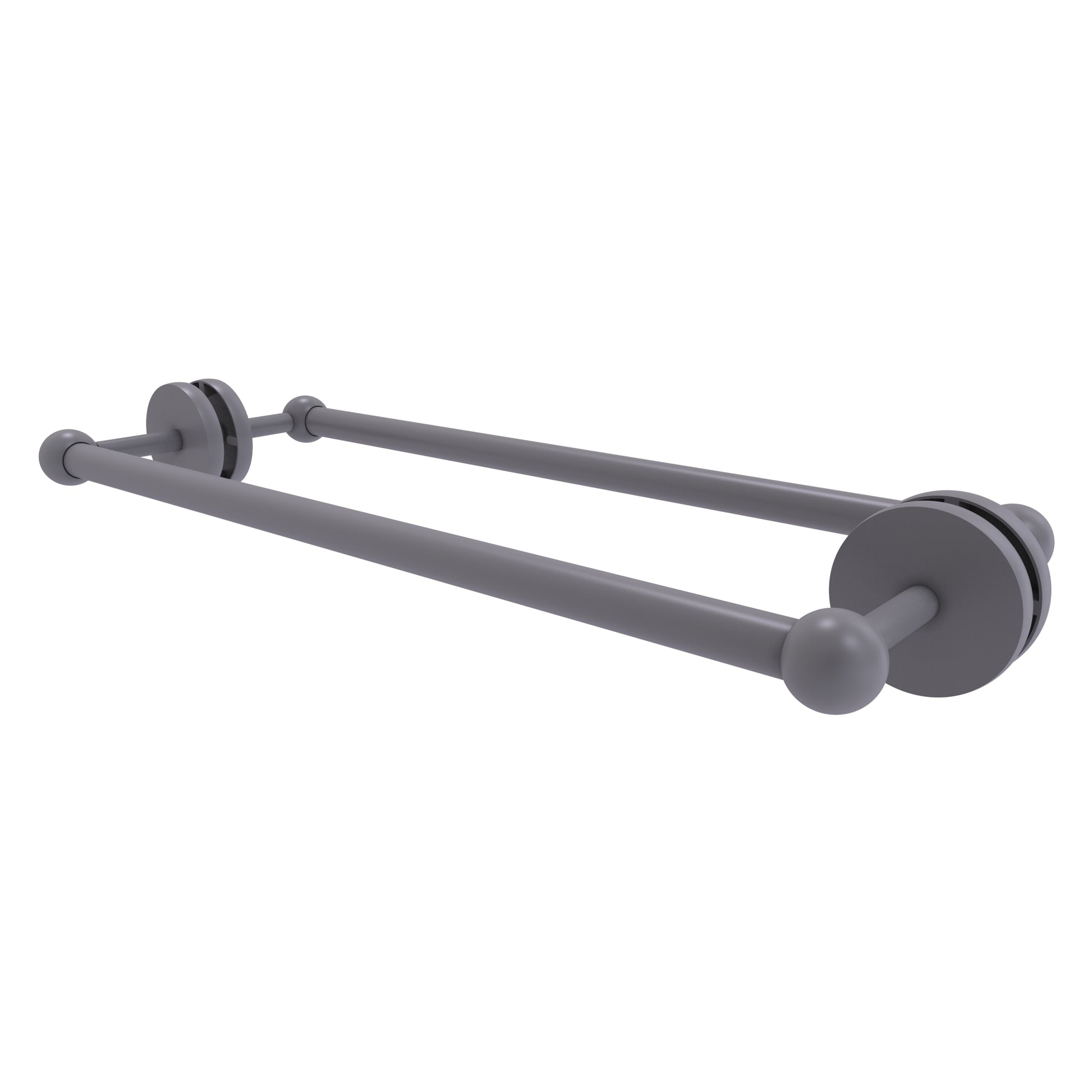 Allied Brass Prestige Skyline 18-in double Matte Gray Wall mount Double Towel Bar