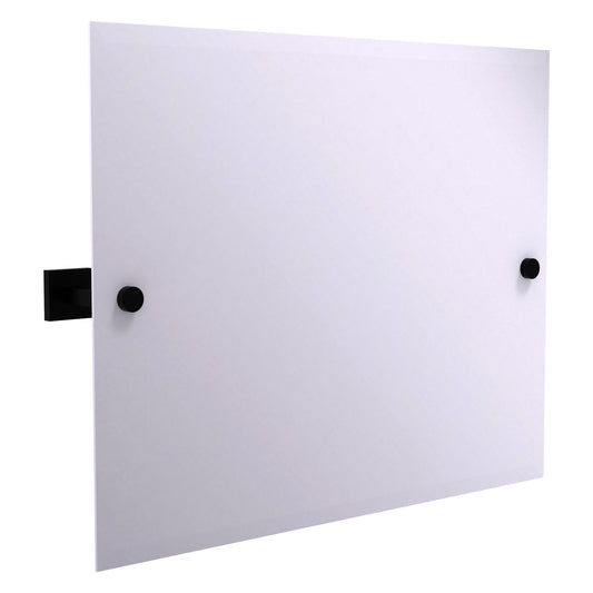 Allied Brass Montero 3.7-in x 21-in Beveled Frameless Rectangle Tilting Bathroom Vanity Mirror ( Matte Black )