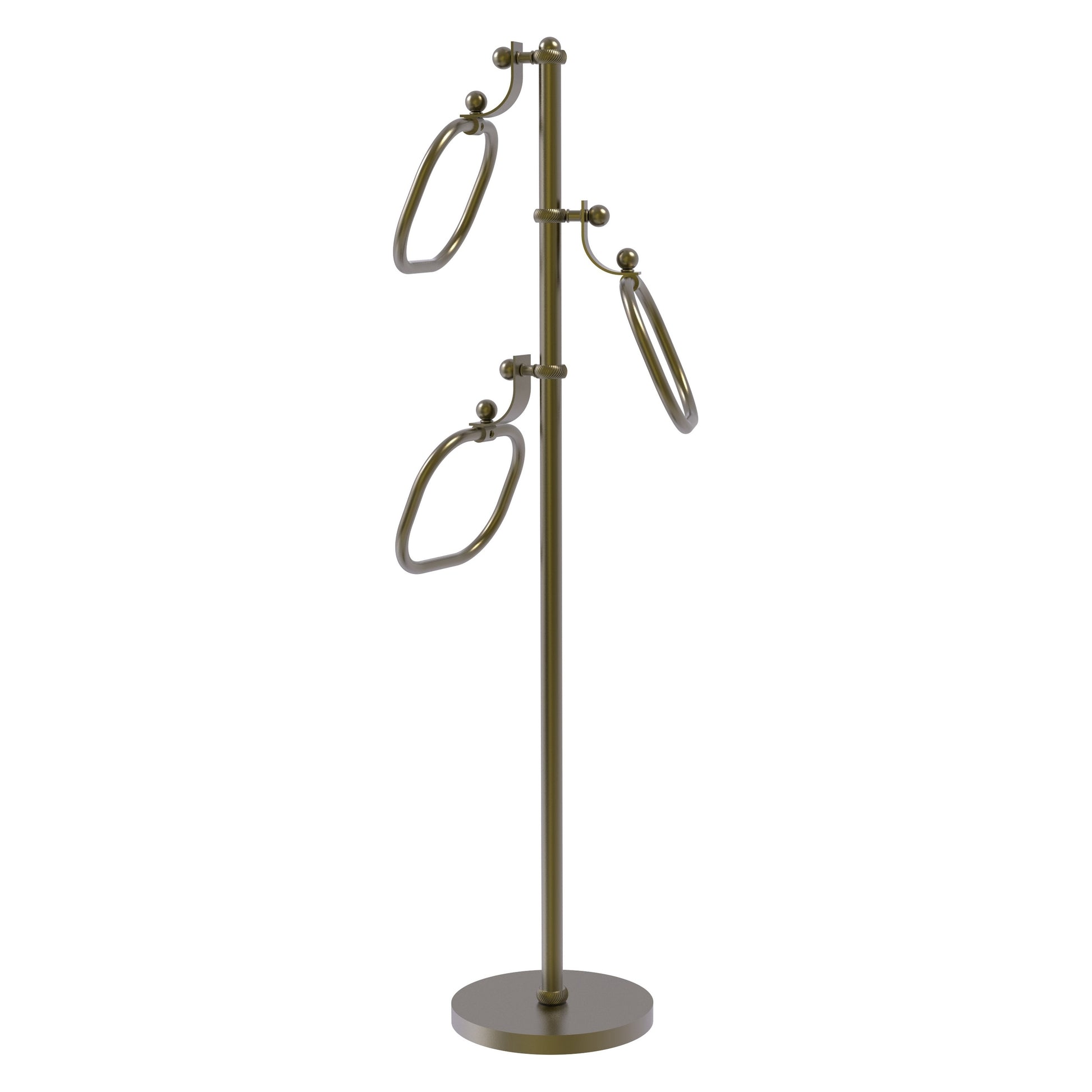 Allied Brass Antique Brass Freestanding floor Single Towel Ring