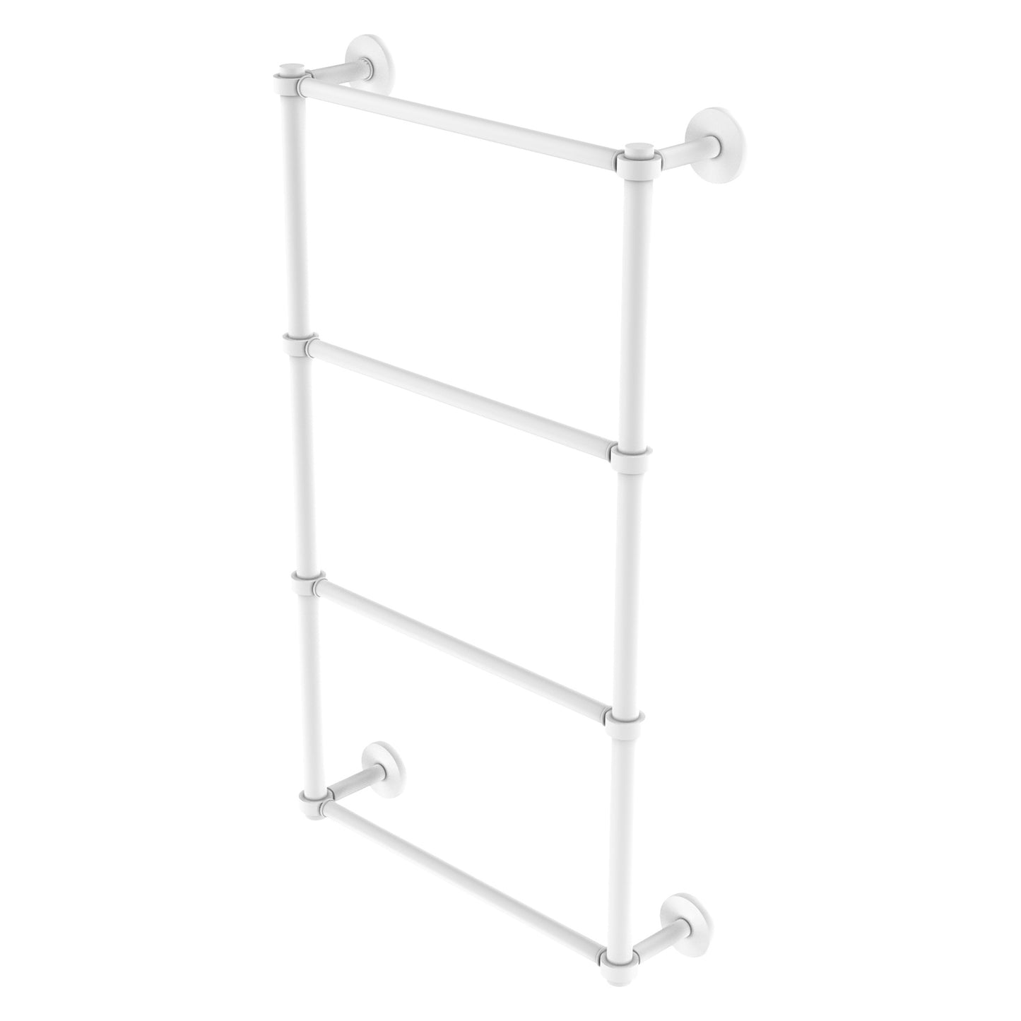 Allied Brass Prestige Skyline 30-in double Matte White Wall mount 4-tier Towel Bar