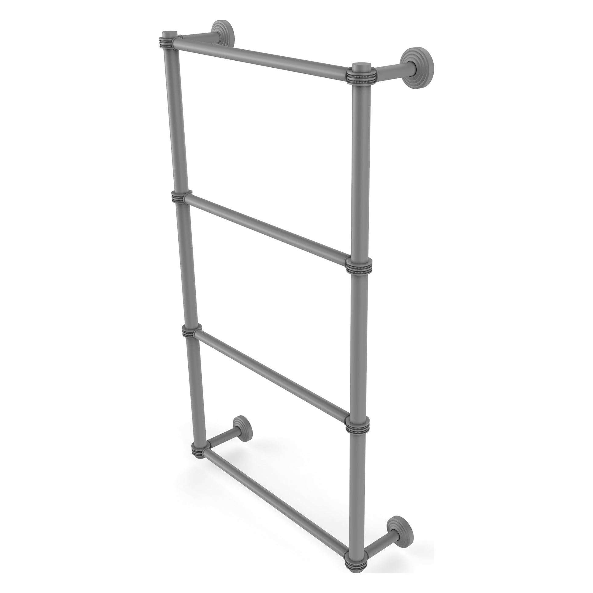 Allied Brass Waverly Place 24-in double Matte Gray Wall mount 4-tier Towel Bar