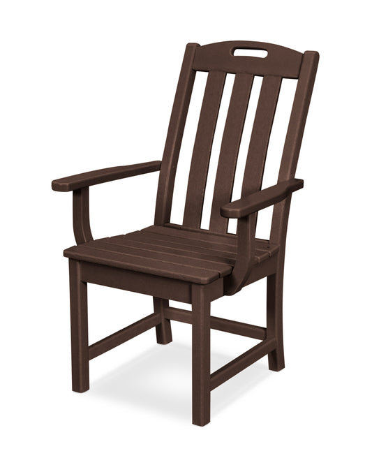 Trex Outdoor Furniture Yacht Club Vintage Lantern HDPE Frame Stationary Dining Chair with Solid Seat
