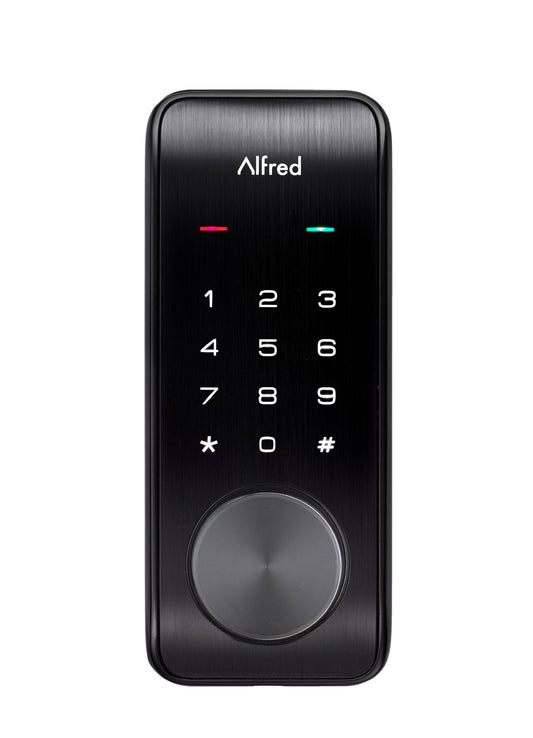 Alfred DB2 Black Smart Lock Electronic Deadbolt Bluetooth Touchscreen Keypad DB2-B-BL
