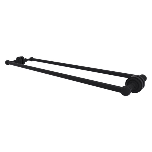 Allied Brass Dottingham 30-in double Matte Black Wall mount Double Towel Bar