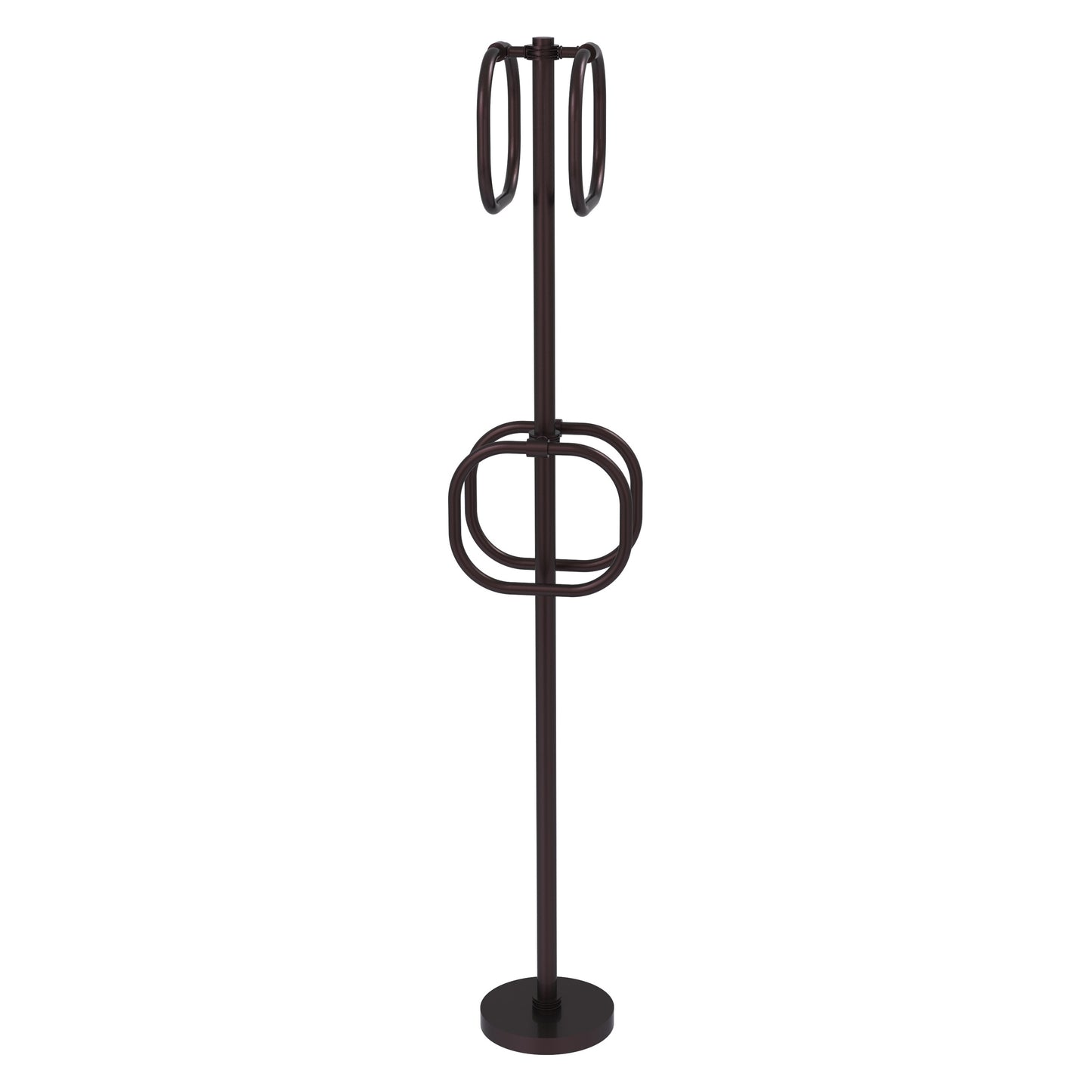 Allied Brass Antique Bronze Freestanding floor Single Towel Ring