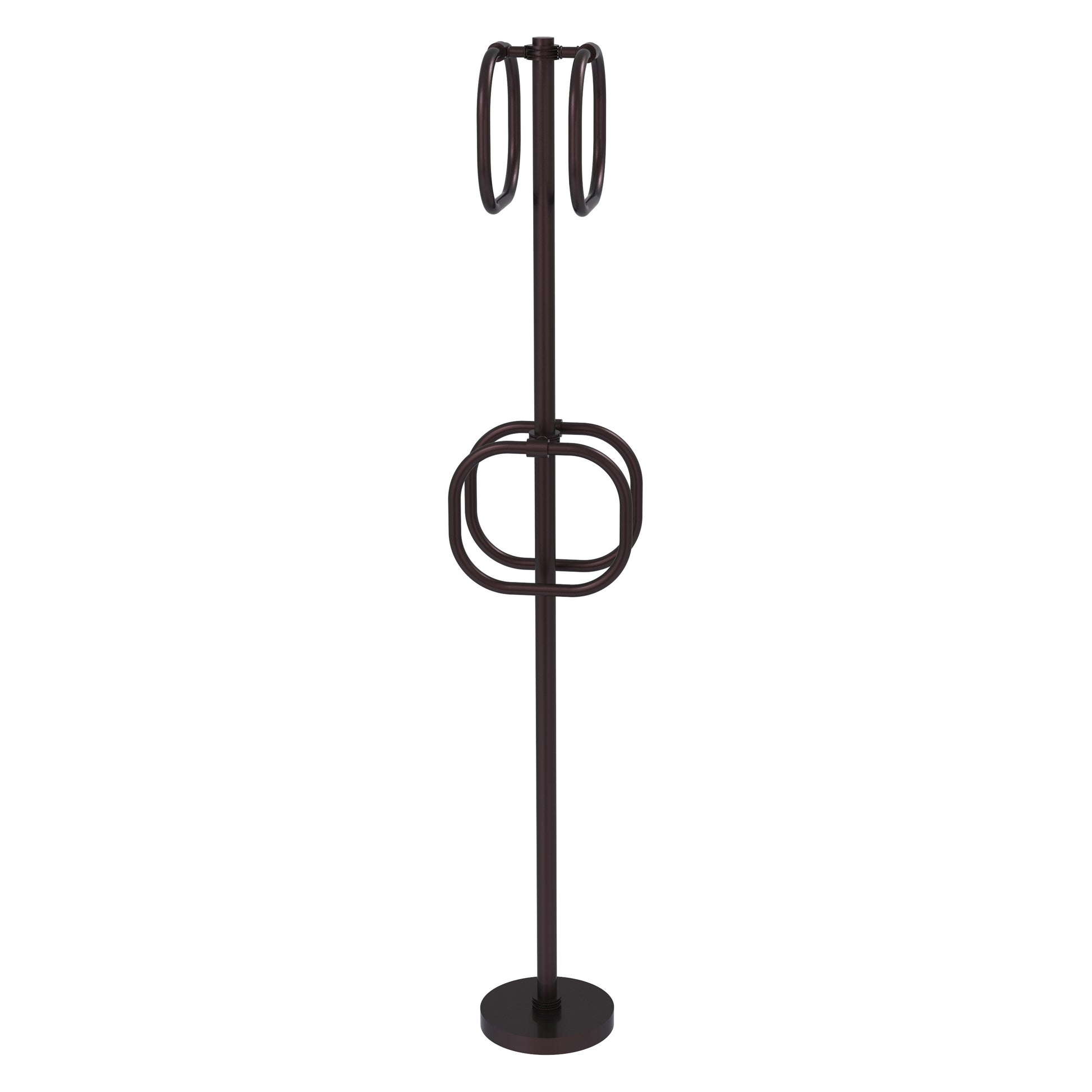 Allied Brass Antique Bronze Freestanding floor Single Towel Ring