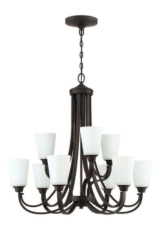 Craftmade Grace 9 -Light Bronze Transitional For Use in Bedrooms, Dining Rooms, Foyers, Kitchens, Living Rooms Chandelier