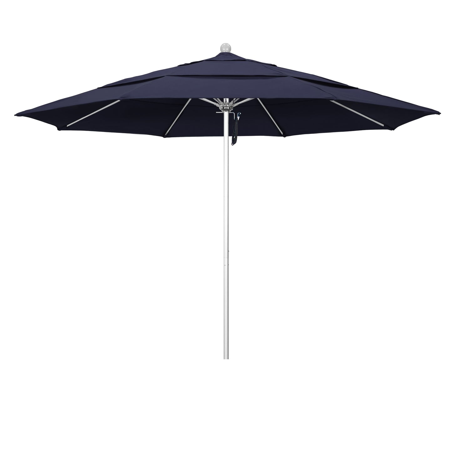 California Umbrella 11-ft Aluminum Navy No-tilt Market Patio Umbrella