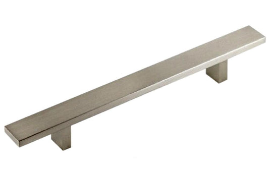 Kingsman Hardware Flat rectangular series 6-1/4-in (160Mm) Center to Center Brushed Nickel Rectangular Bar Drawer Pulls (20-Pack) LW10-20