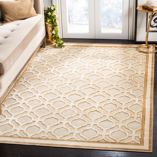 Martha Stewart Moor 7 x 9 (ft) Tufted Shortbread Rectangular Indoor Abstract Farmhouse/Cottage Area rug