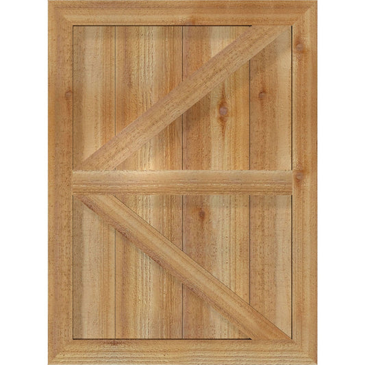 Ekena Millwork 32.25-in W x 63-in H Unfinished Paintable/Stainable Board and batten Framed with z-bar Wood Exterior Shutters ( 2 -Pack )