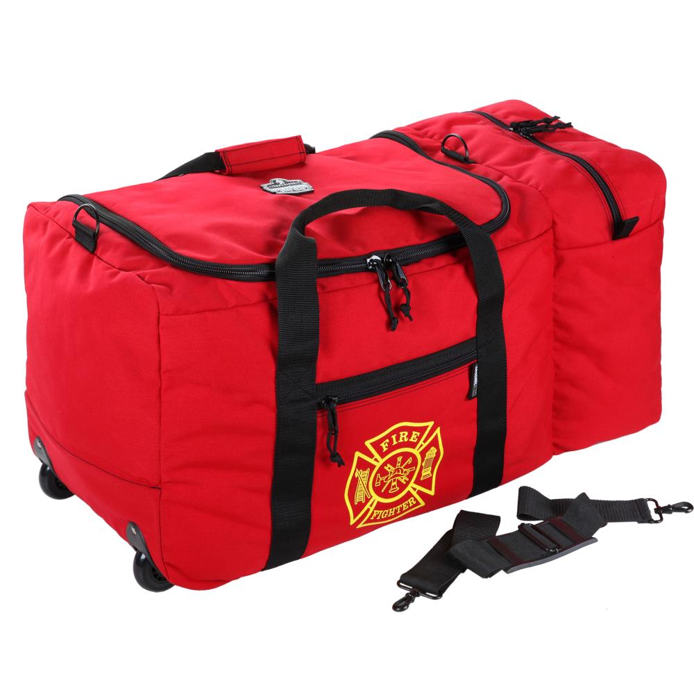Arsenal Red Nylon Zippered Tool Bag 13.5-in Small Size with Exterior Pockets 13205
