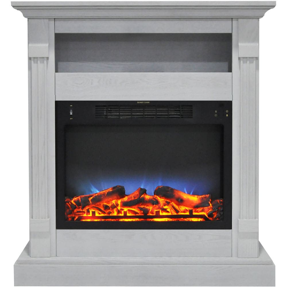 Cambridge 33.9-in W White Fan-forced Electric Fireplace CAM3437-1WHTLED