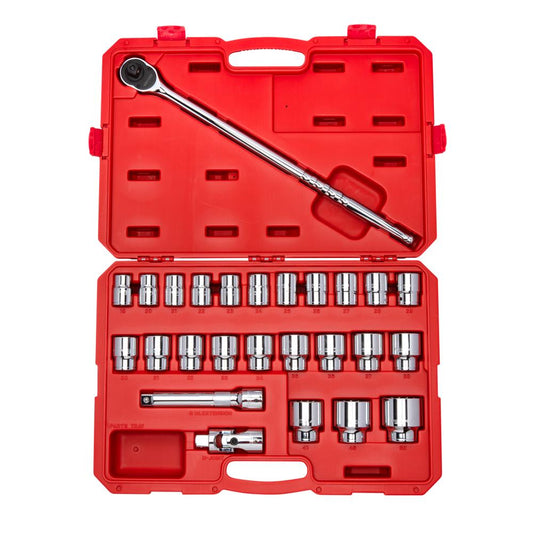 TEKTON 3/4-in Drive Metric Shallow Socket Set (27-Pieces) SKT35204