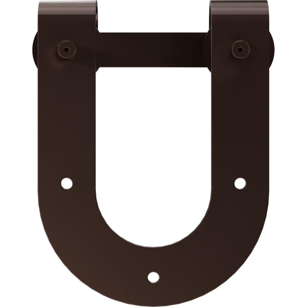 Goldberg Brothers Rustic Brown Indoor Horseshoe Single Double Barn door hanger