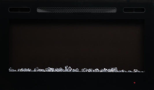 Sun-Ray 36-in W Black LED Electric Fireplace 1L1005