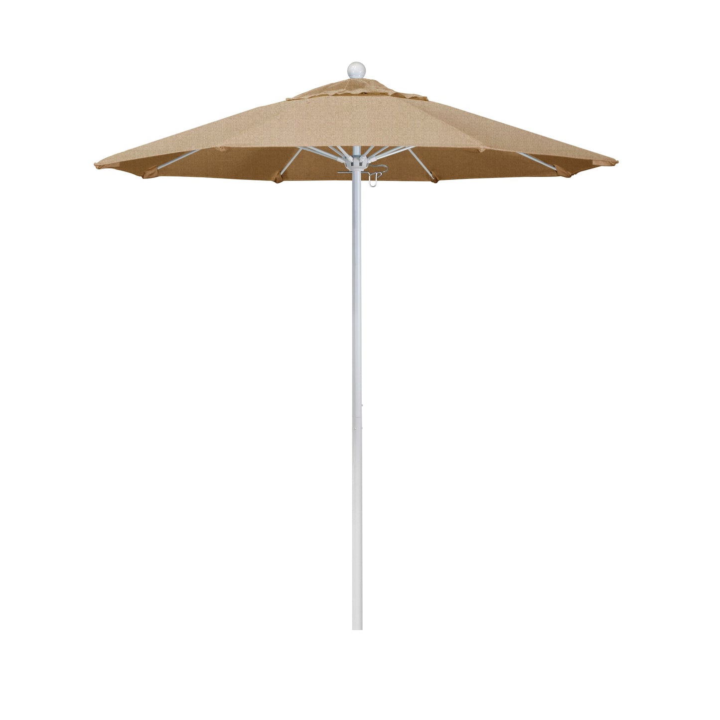 California Umbrella 7.5-ft Aluminum Brown No-tilt Market Patio Umbrella