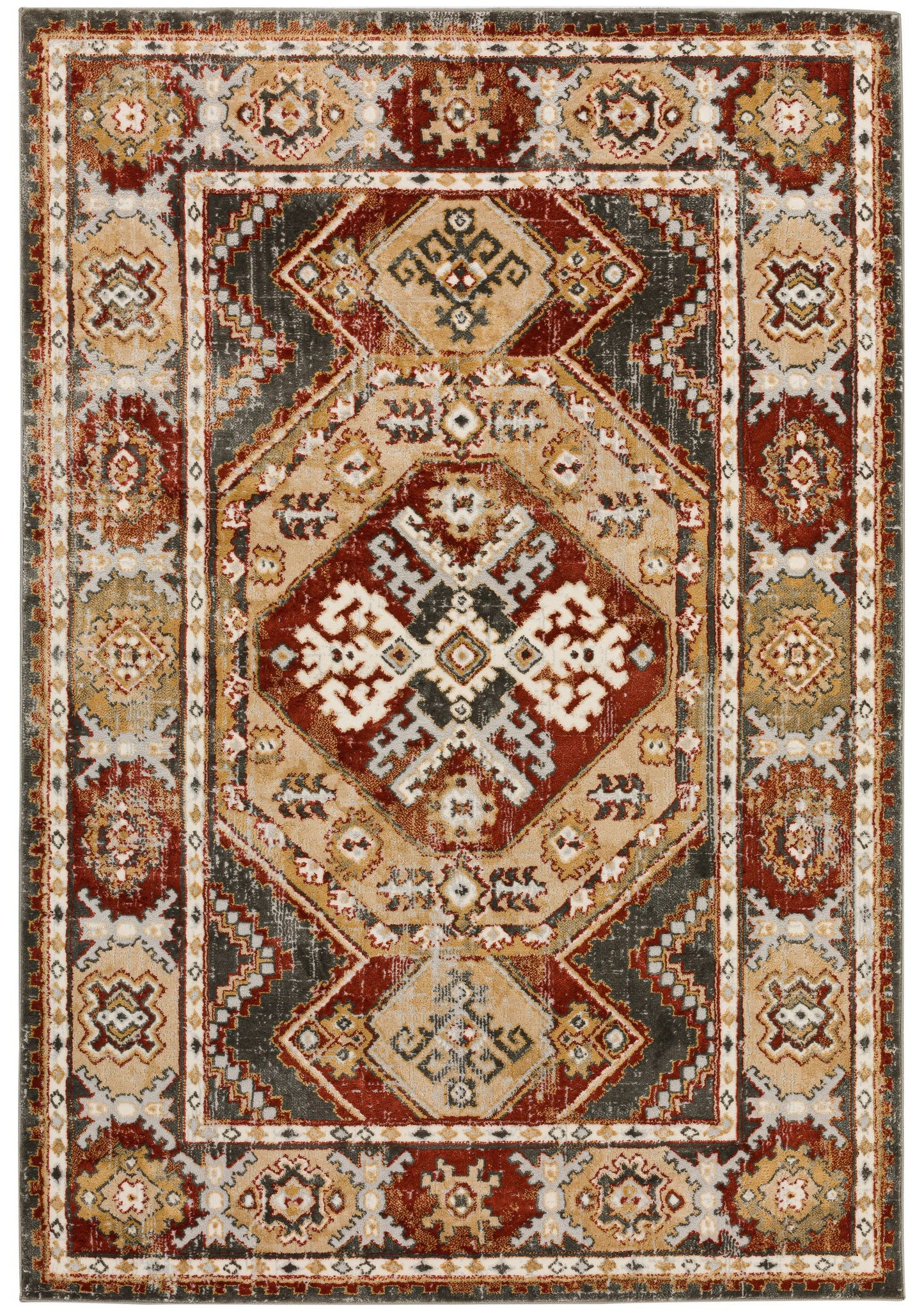 Addison Rugs Grayson 9 x 13 (ft) Rust Rectangular Indoor Medallion Southwestern Area rug