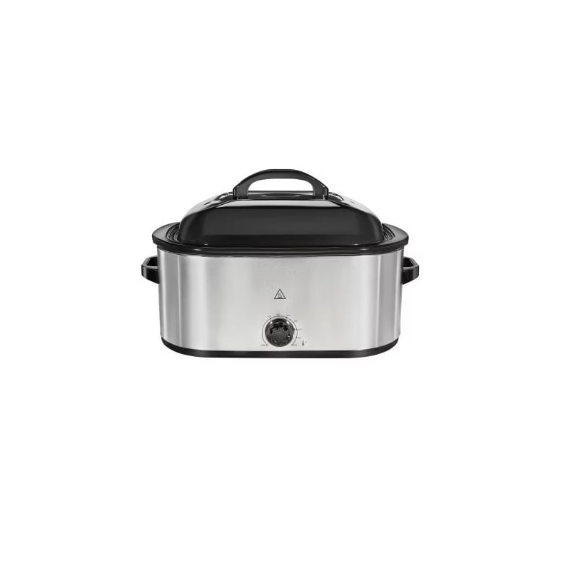 22qt 32215G: Slow Cooker & Turkey Roaster, 1450W, Dishwasher-Safe Parts, Black