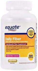 Multi-Benefit Natural Psyllium Husk Fiber, 300 Capsules (Pack of 2)