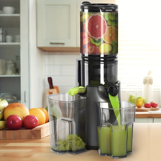 350W Extra Wide Cold Press Juicer, Efficient Slow Masticating Juicer with 4.7" Feed Chute - Easy to Clean, Ideal for Whole Fruits - Perfect Gift for Families, Suitable for Christmas, Thanksgiving