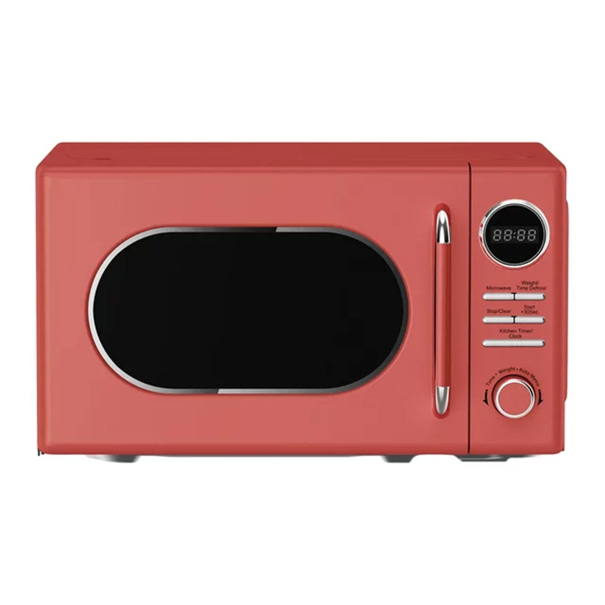 Open Box Magic Chef 0.7 Cubic Feet 700 Watt Retro Countertop Microwave, Red