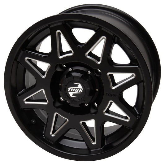 4/156 Tusk Tintic Wheel 14x7 4.0 + 3.0 Milled/Black For Polaris RZR 900 Trail Premium 2021-2023