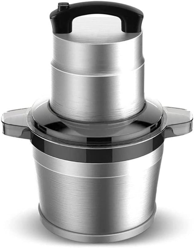 Electric Mini Chopper. Food Processor and Blender, Stainless Steel Blades, 6L Stainless Steel Meat Grinder Chopper Automatic Electric Food Processor