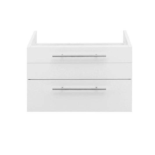 Fresca Lucera 24-in White Floating Bathroom Vanity Base Cabinet without Top