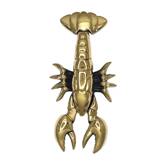 Michael Healy Solid Brass Polished Door Knocker - Easy Surface Installation, Protective Coating, 8-1/2-in Length MH1041