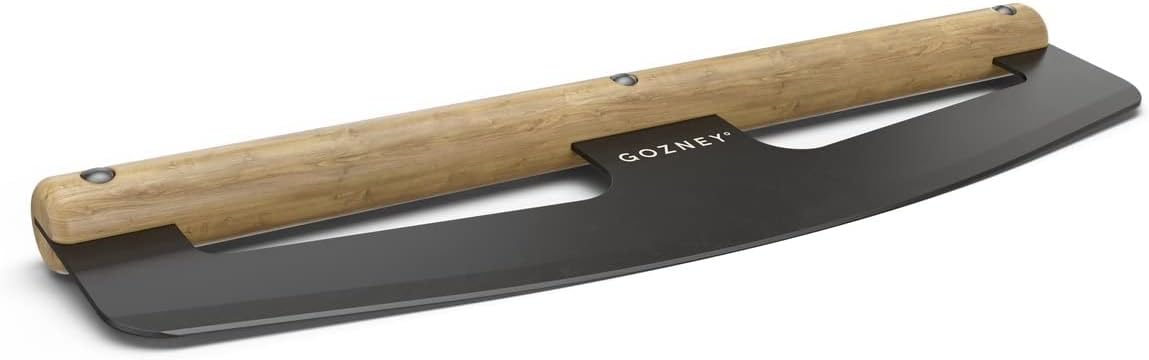 Gozney 13 3\/4" Pizza Rocker with a 2mm Stainless Steel Blade, Wooden Handle that is Easy to Hold and Use