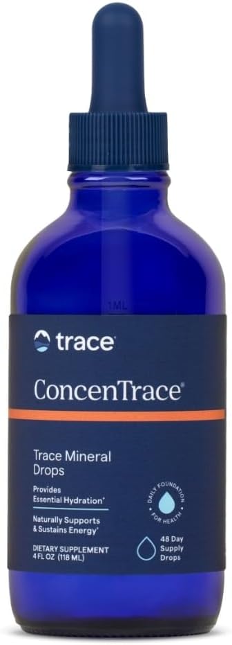 Trace Minerals Concentrace Trace Mineral Drops-Glass, 4 Fl Oz (Pack of 1)