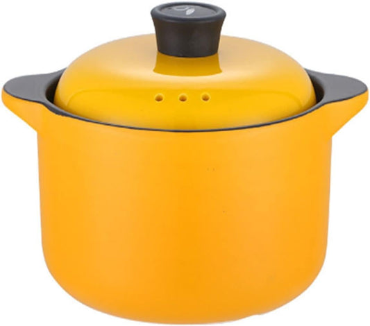 Soup Pot Ceramic Casserole Red Round Cooking Soup Pot Household Kitchen Appliance Frying Pan