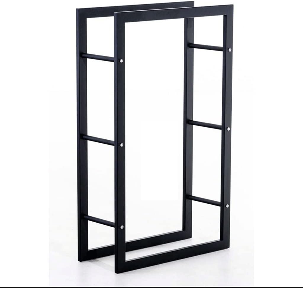 Firewood Rack, Wrought Iron firewood Rack, Heavy-Duty Fireplace Storage Rack, Detachable firewood Rack, Suitable for Indoor and Outdoor